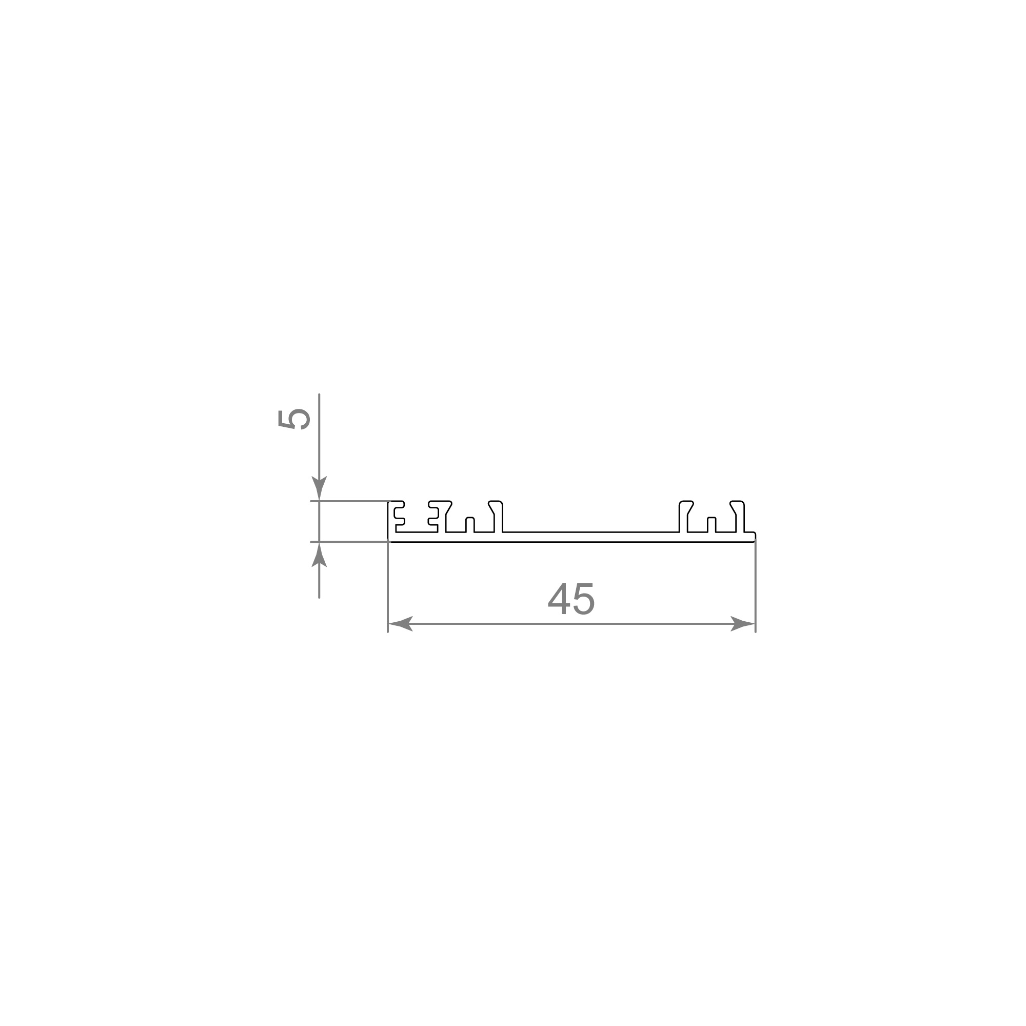 Карниз вертикальный SLD.Scope 5/45/3200 rail AL (3,2 м)1