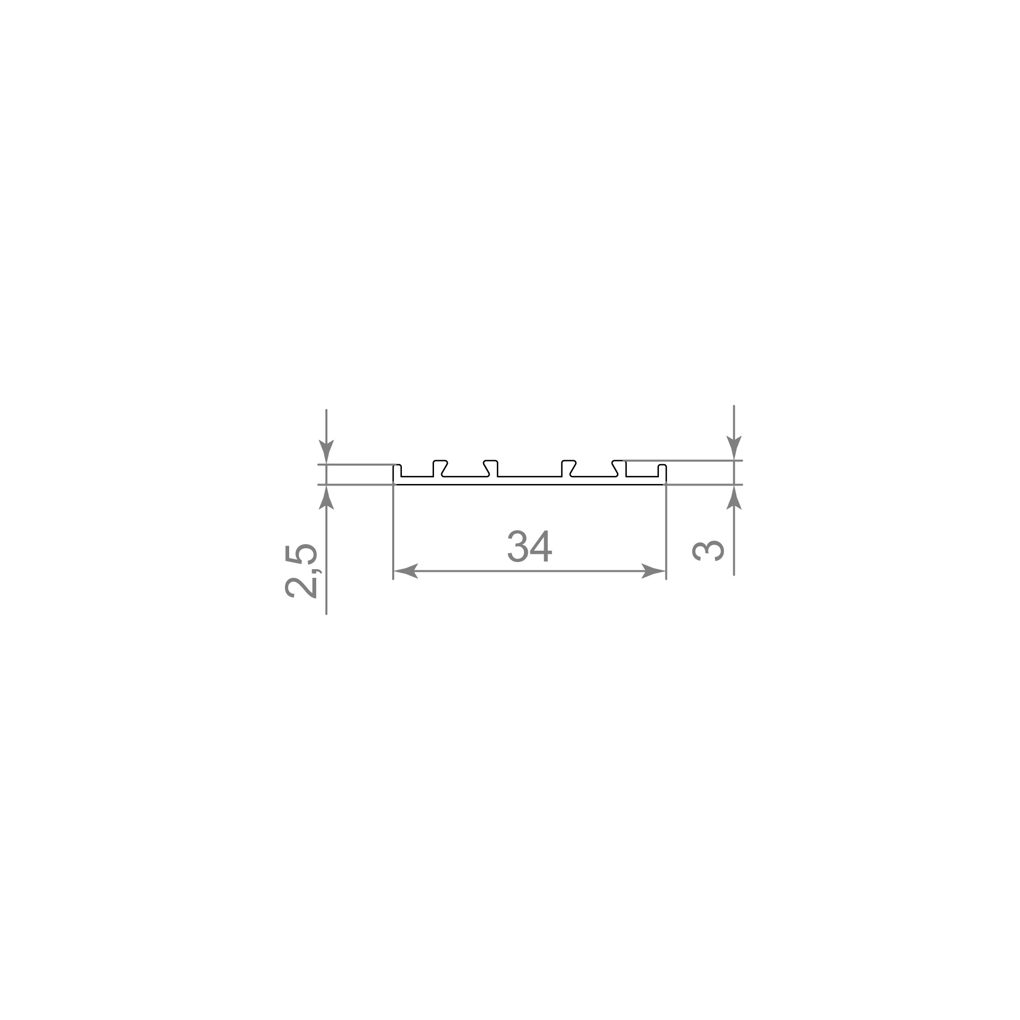 Декоративная соединительная крышка SLD.Scope 34/3/3200 cover BL (3,2 м)1