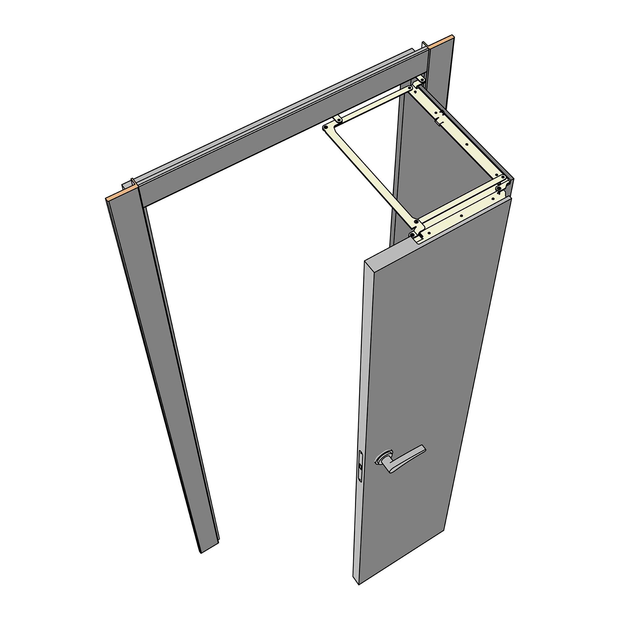 Складная система COMPACT 180.50.80 R INOX прав.1