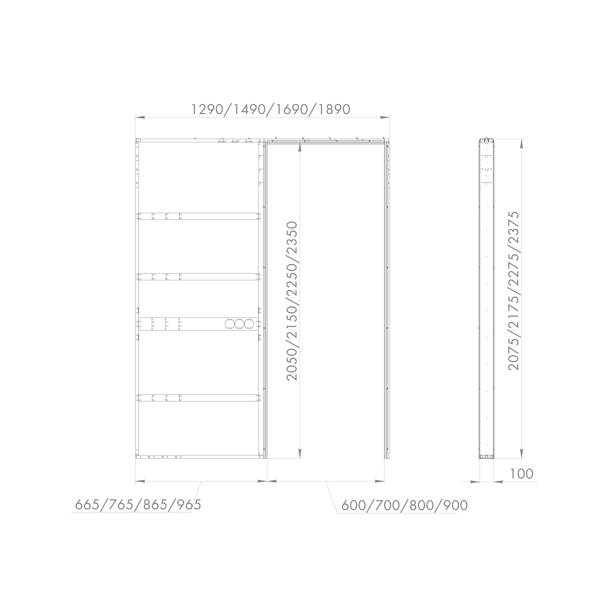 Пенал для скрытой раздвижной системы SLD.Comfort-PENAL caseta 900/23001