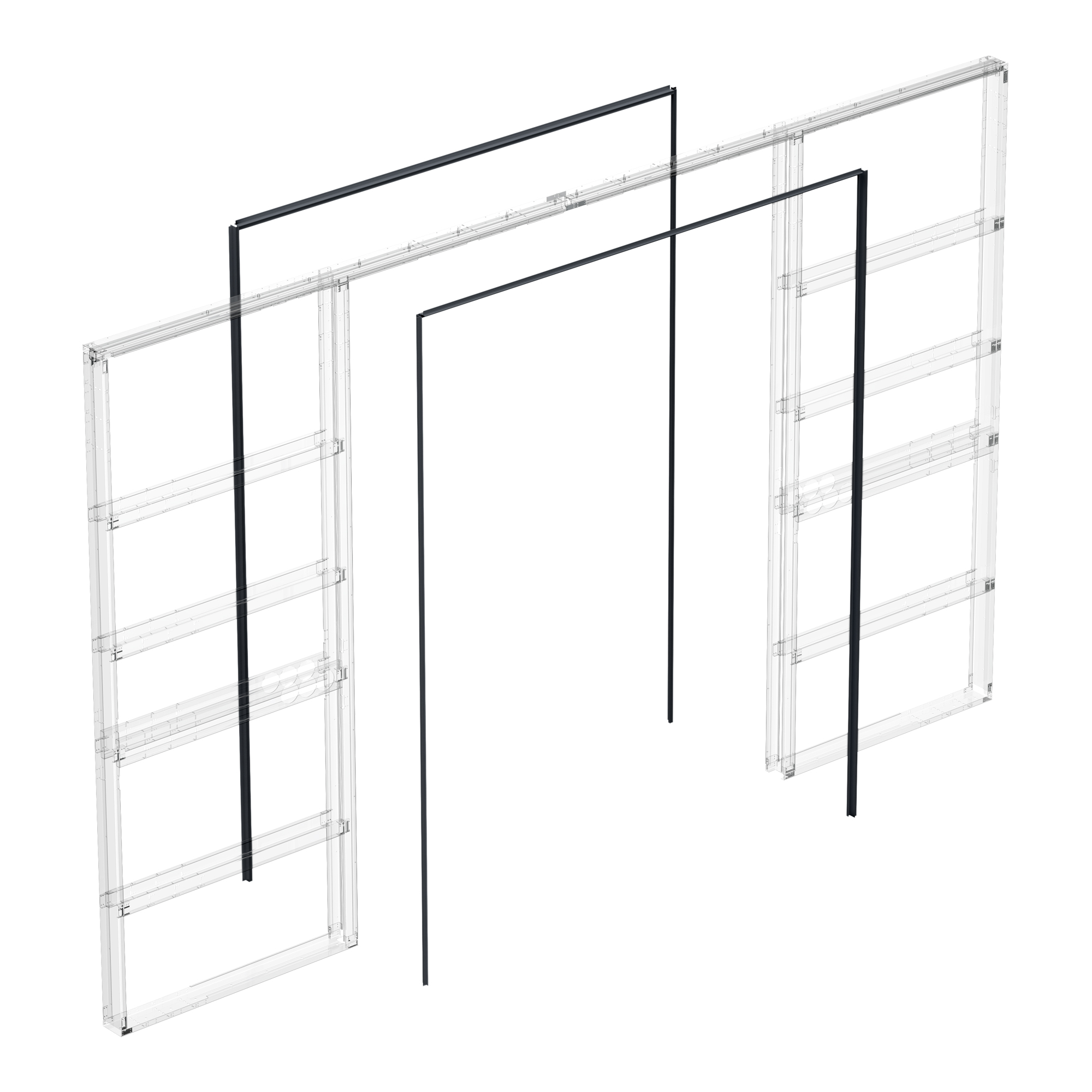 Комплект для обрамления пенала для двухстворчатой двери SLD.Comfort-PENAL frame 1800/2900 BL Комплект для обрамления пенала для двухстворчатой двери SLD.Comfort-PENAL frame 1800/2900 BL