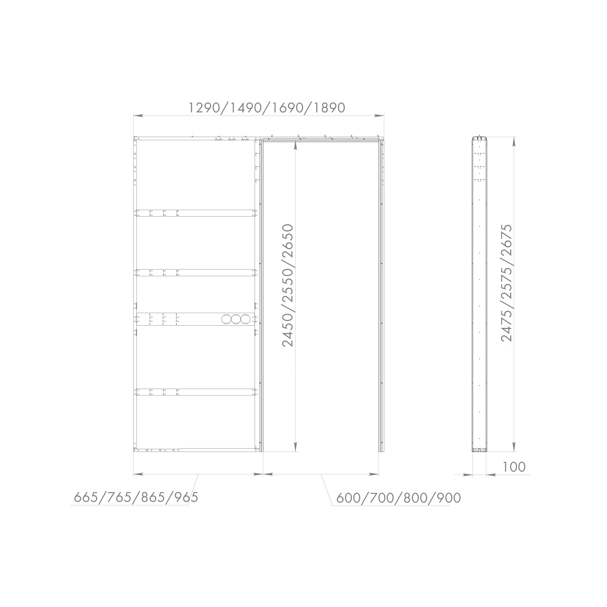Пенал для скрытой раздвижной системы SLD.Comfort-PENAL caseta  900/26001