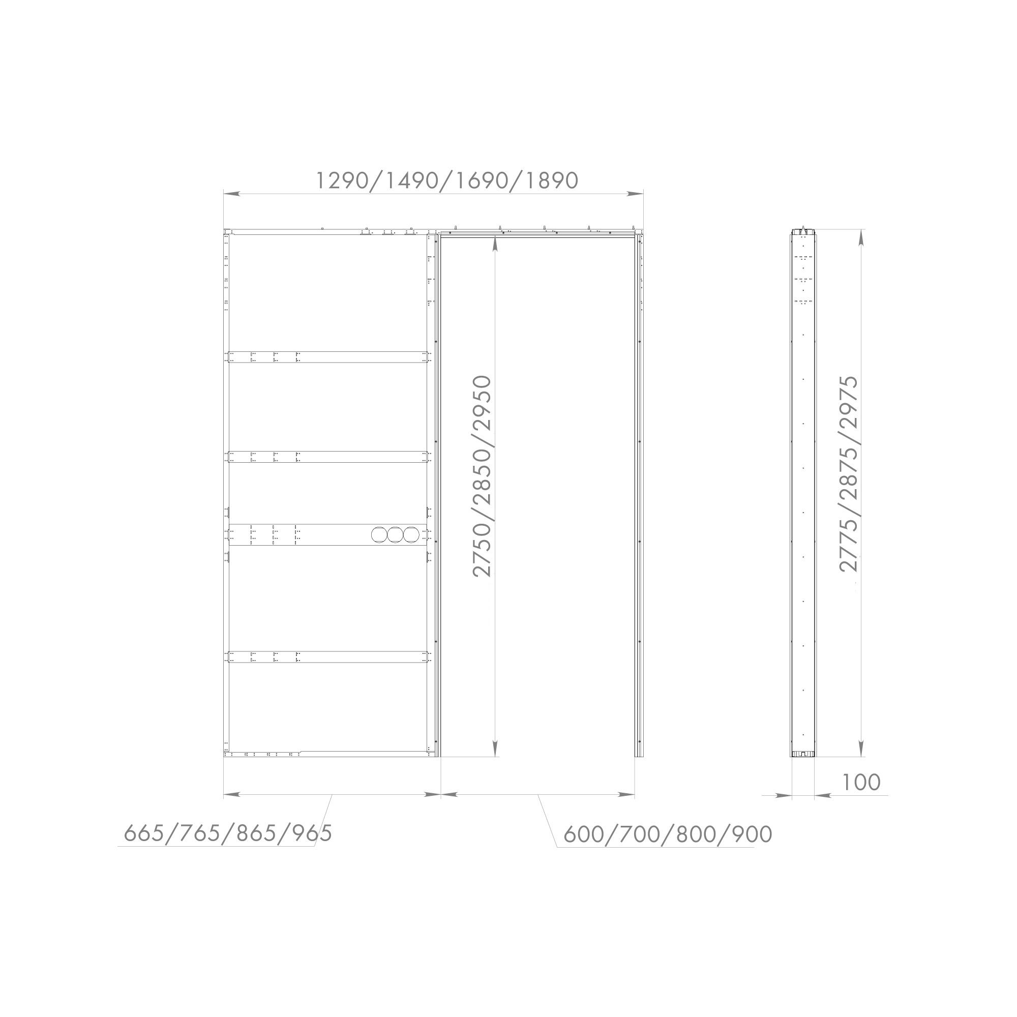 Пенал для скрытой раздвижной системы SLD.Comfort-PENAL caseta  900/29001